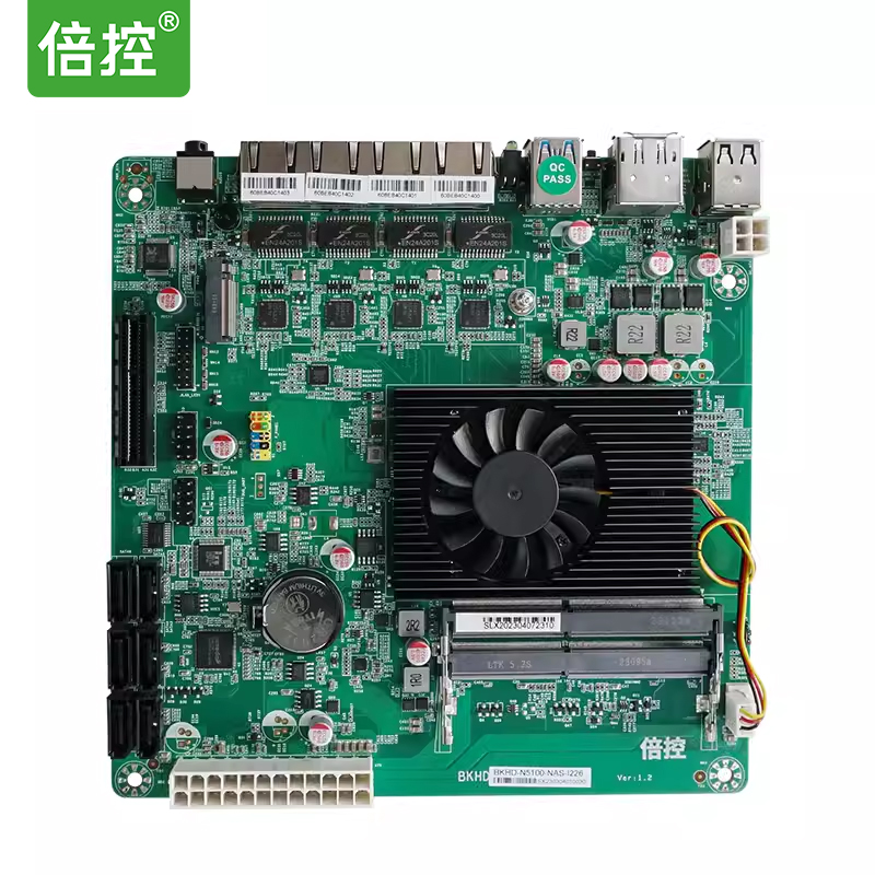 BKHD-N5105-NAS-I226 倍控N5105 NAS主闆itx軟路由4網口2.5G多(duō)盤位6sata電(diàn)腦主機 11代